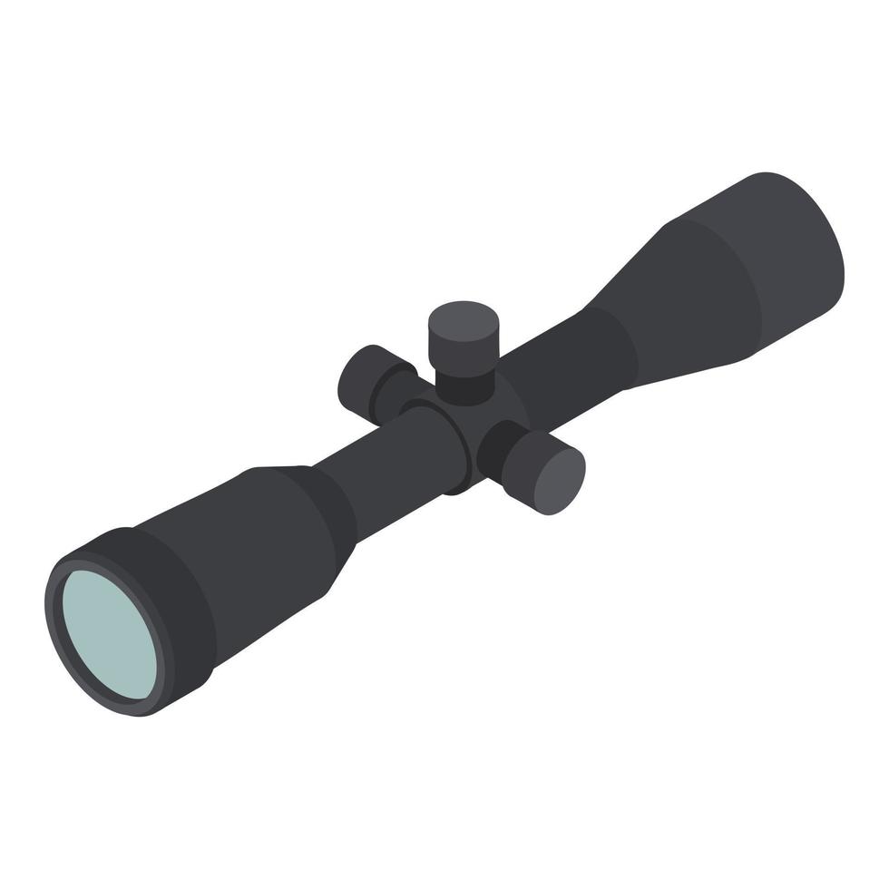 Sniper scope icon, isometric style vector