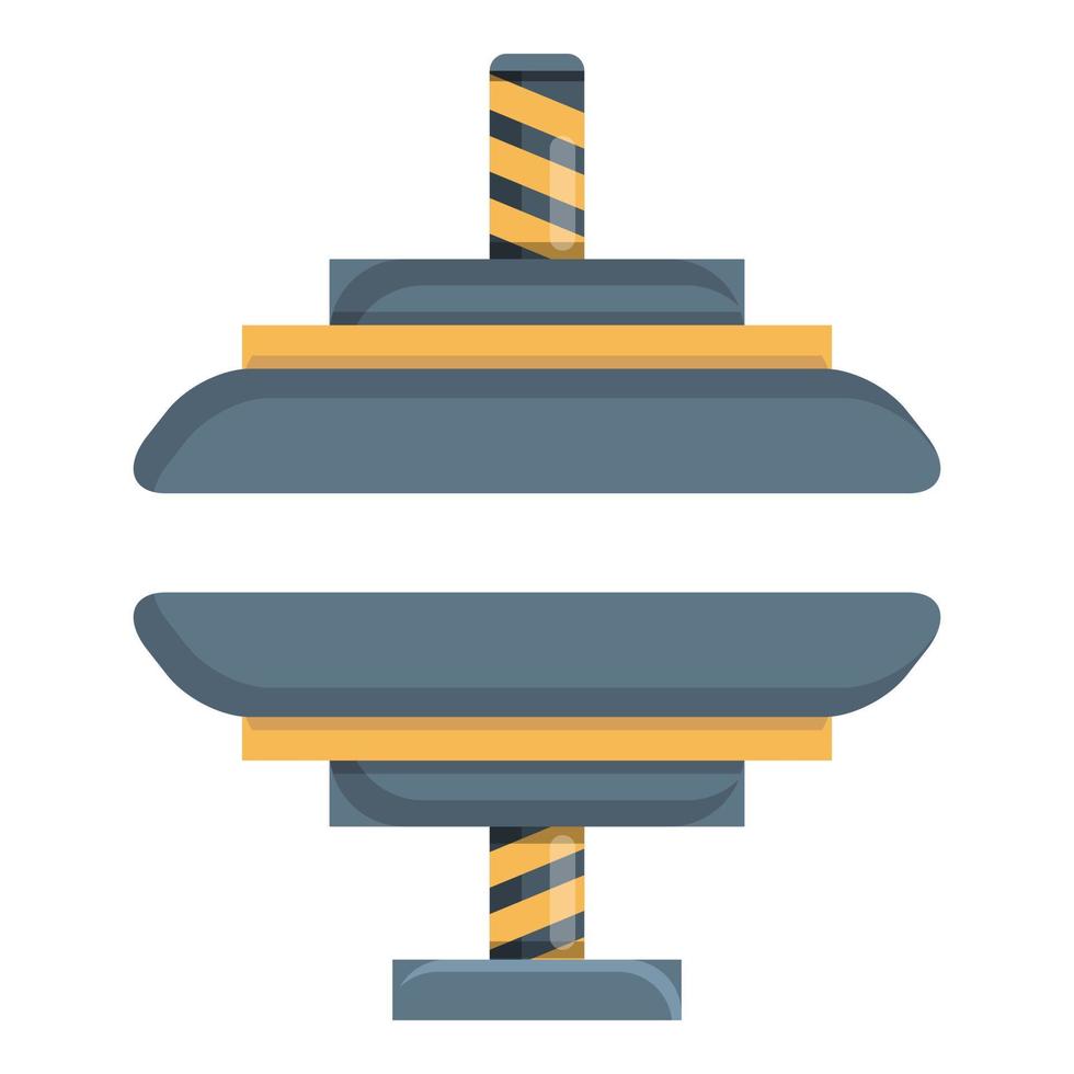 Press form machine icon, cartoon style vector