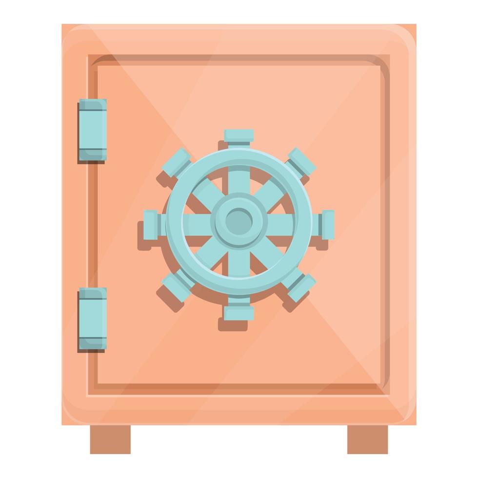 Deposit home safe icon, cartoon style vector