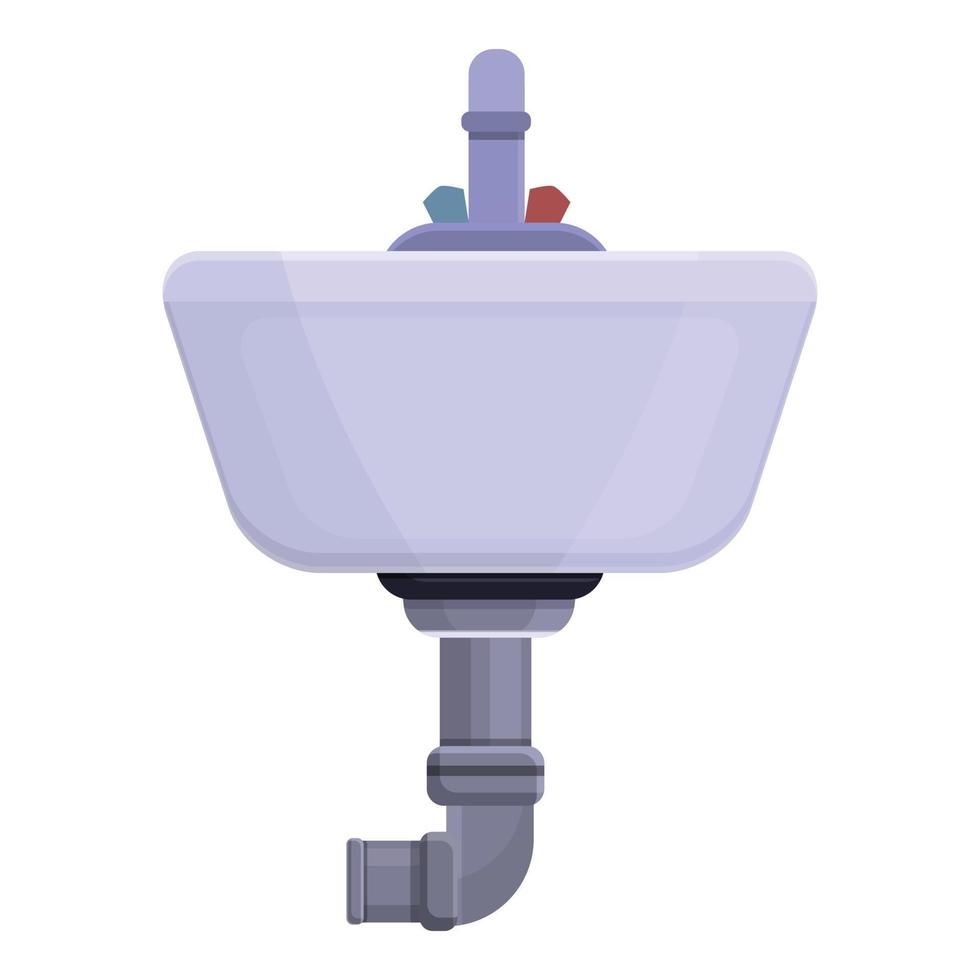 Bathroom sewerage icon, cartoon style vector