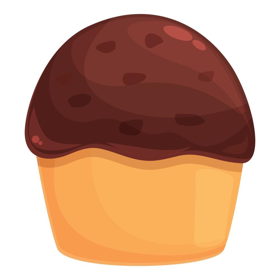 vector de dibujos animados de icono de cupcake de pascua. caramelo de cacao