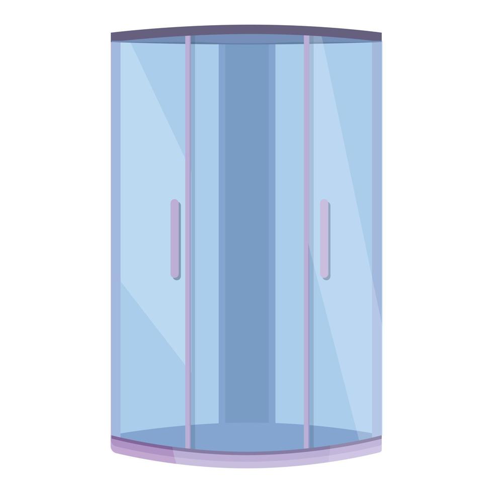Design shower stall icon, cartoon style vector