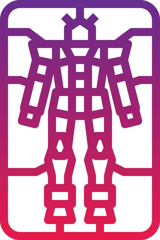 figure model japan japaneses cartoon - gradient icon vector
