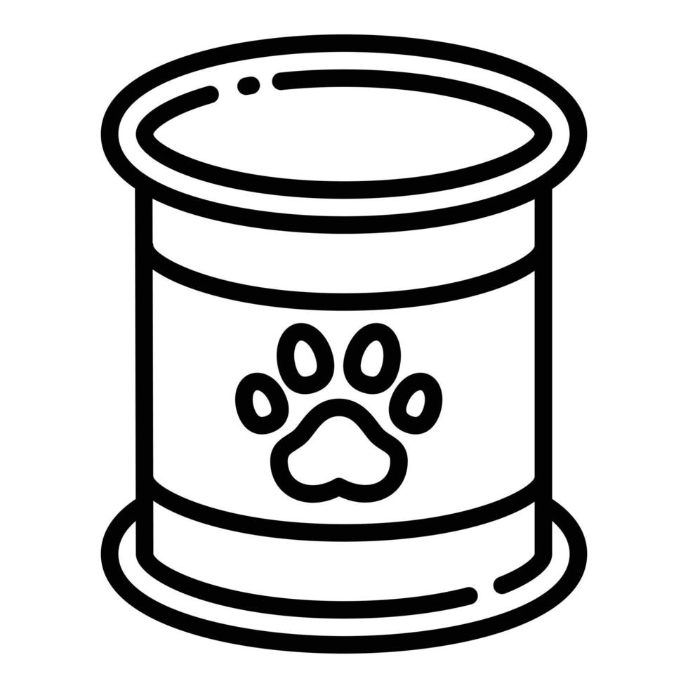 Pet tin can icon, outline style vector