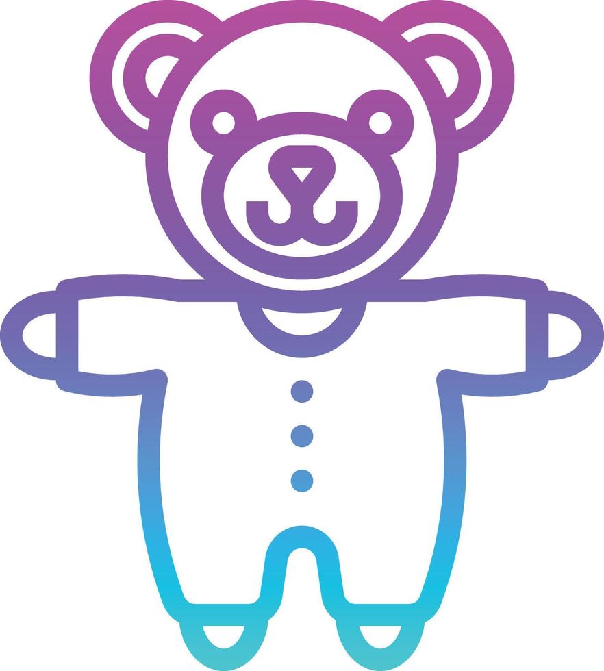 plush bear teddy baby accessories - gradient icon vector