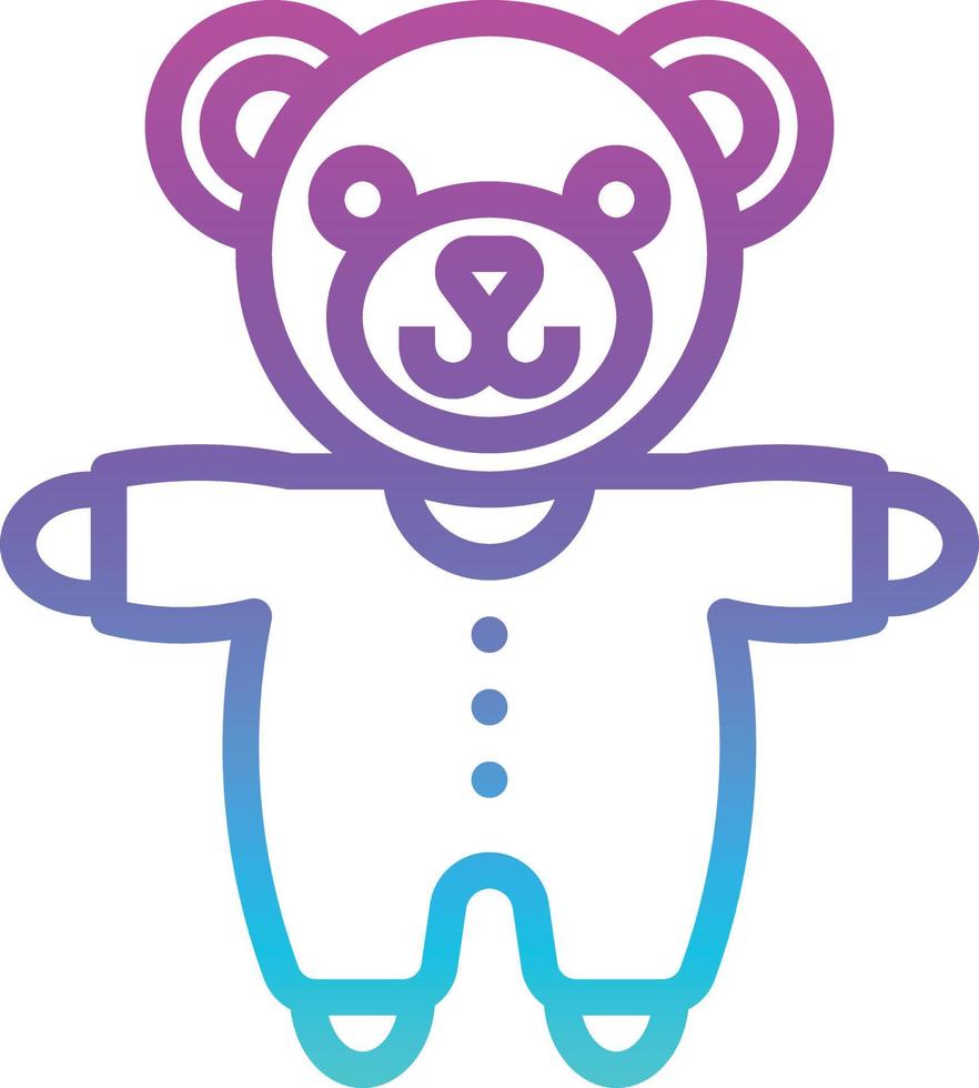 plush bear teddy baby accessories - gradient icon vector