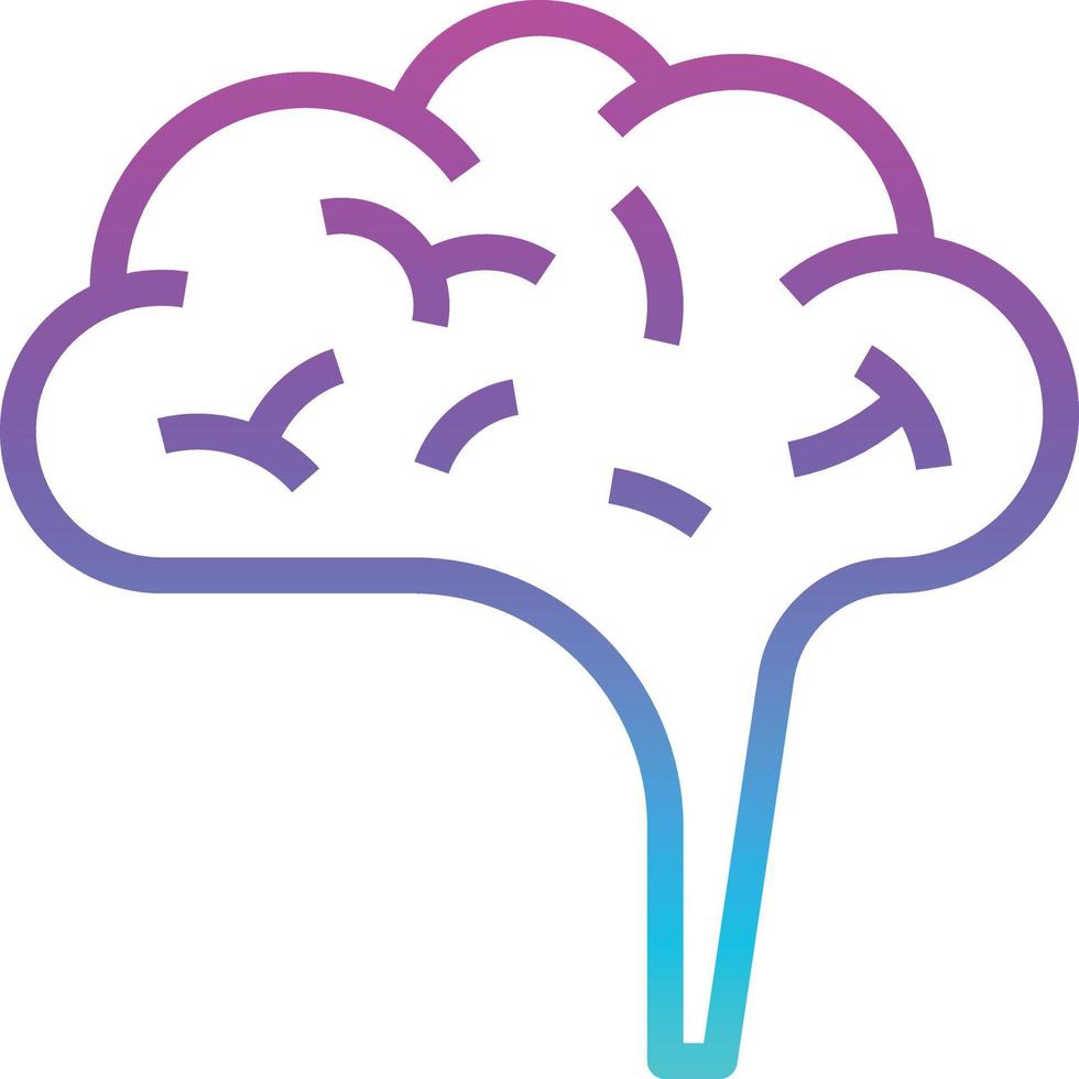 brain organ creative idea - gradient icon vector