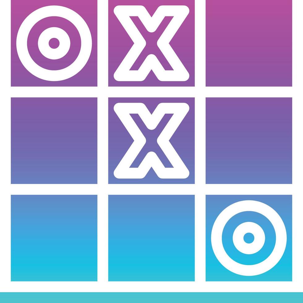 tic tac toe game wooden board entertainment - solid gradient icon vector
