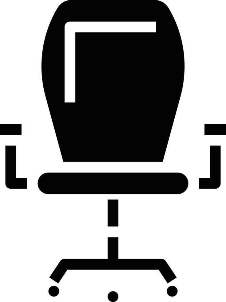 chair computer accessory sit work - solid icon vector