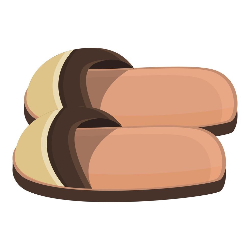 Slippers for grandpa icon, cartoon style vector