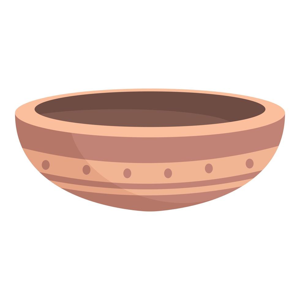 Bowl art icon cartoon vector. African tribal vector