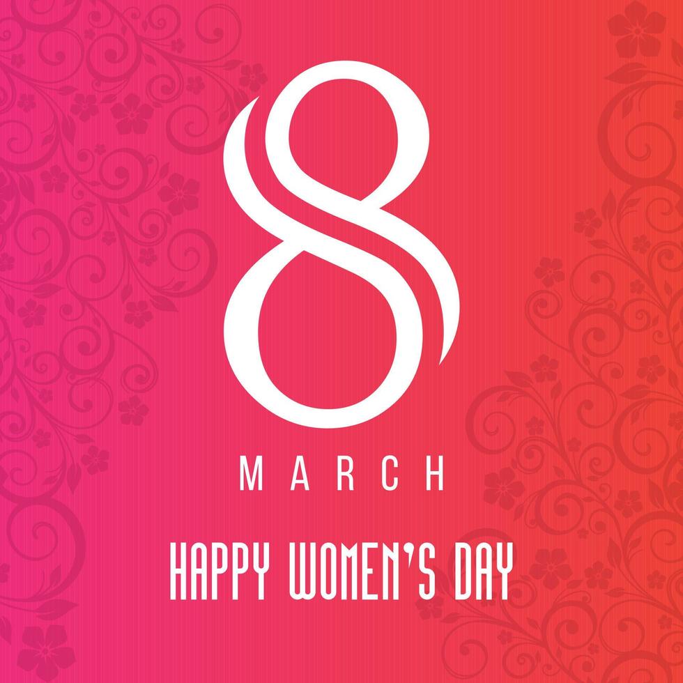8 March logo vector design with international womens day background