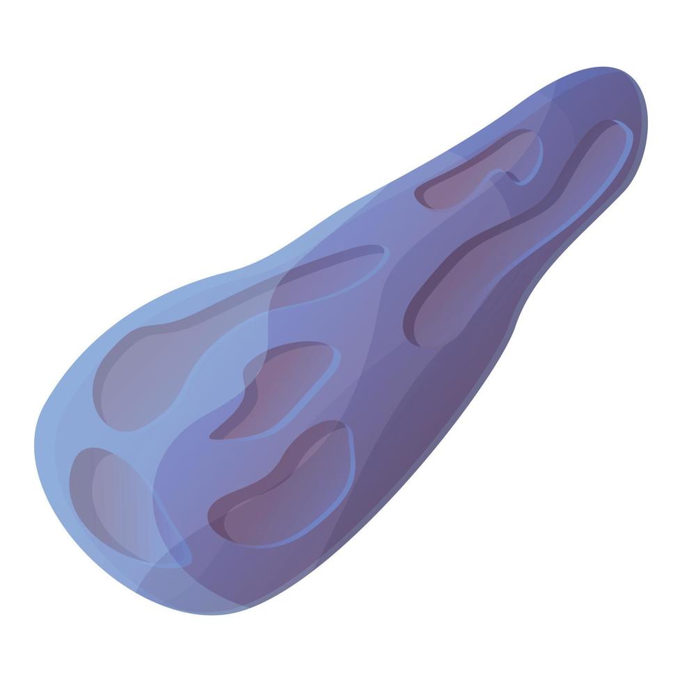 Asteroid stone icon, cartoon style vector