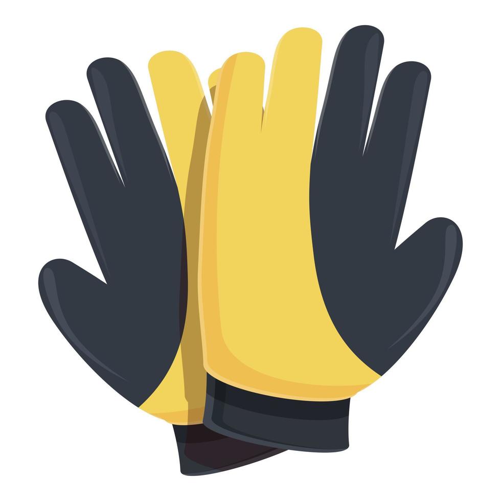 vector de dibujos animados de icono de guantes de portero. protección de diseño