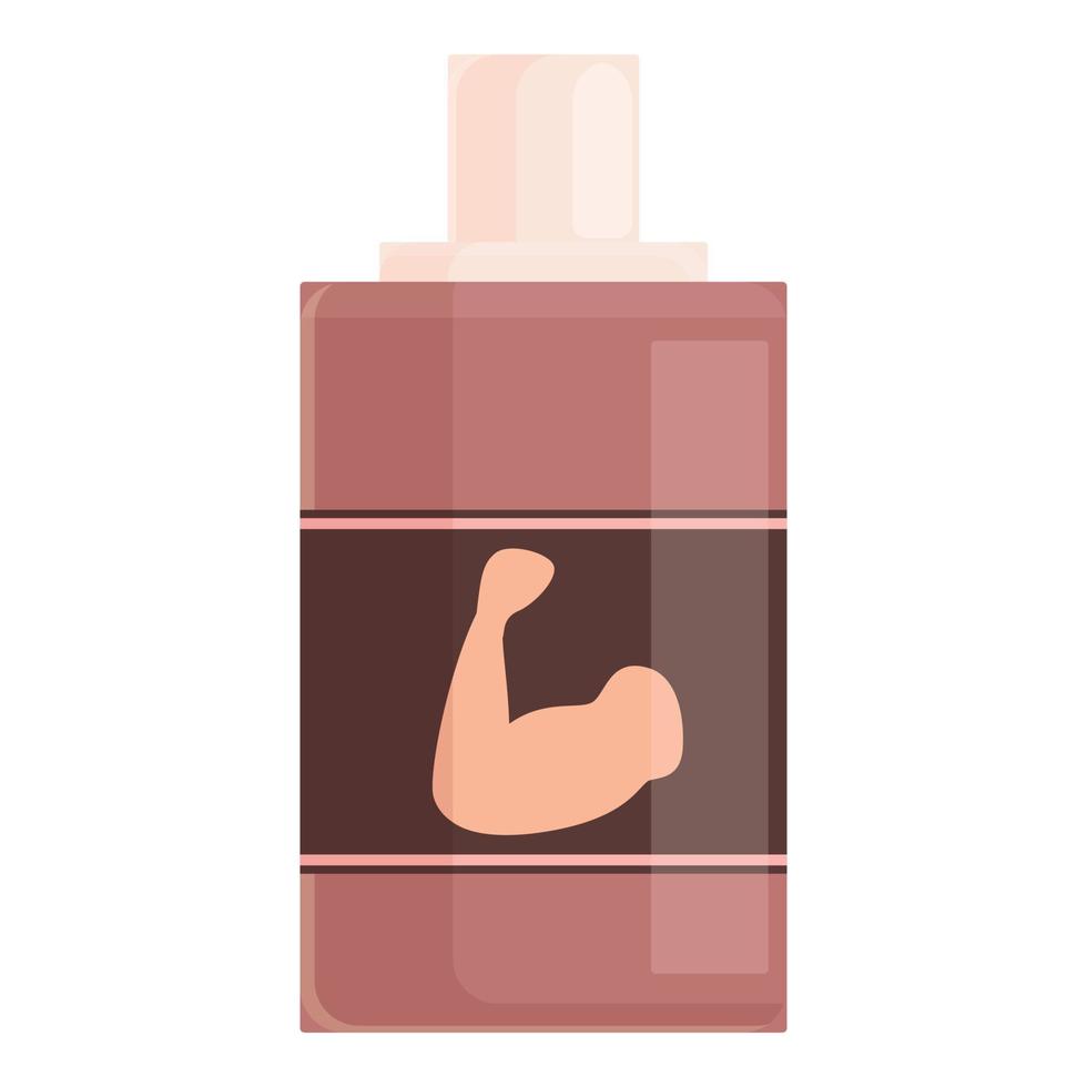 Muscle steroid icon cartoon vector. Sport dope vector