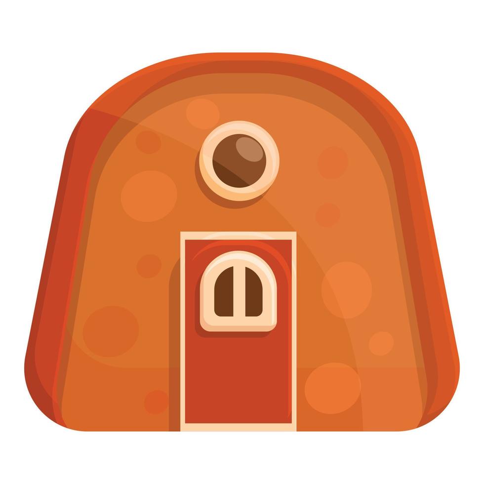 Merry gingerbread icon, cartoon style vector