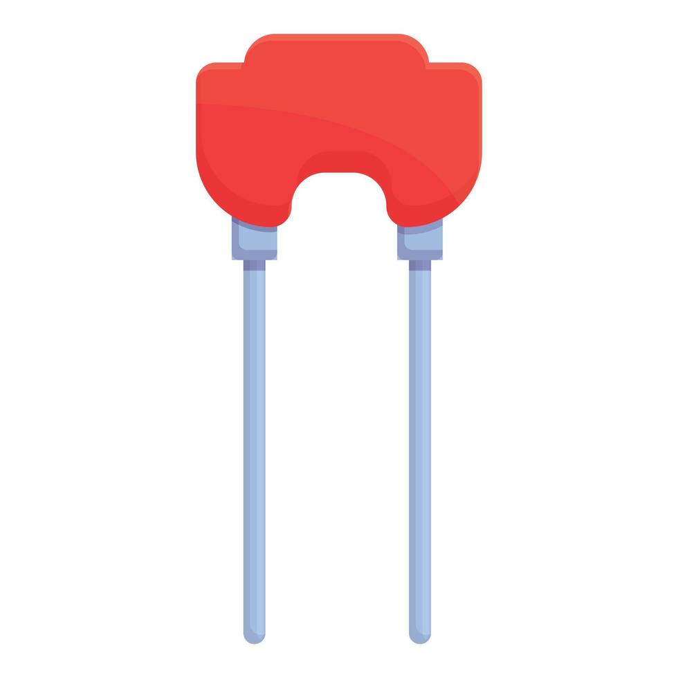 Resistor icon, cartoon style vector