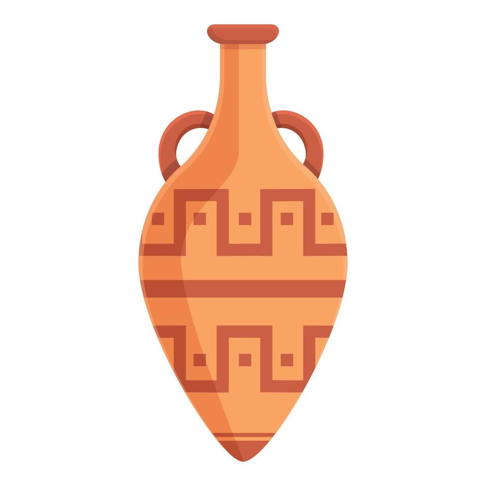 Amphora classic icon, cartoon style vector