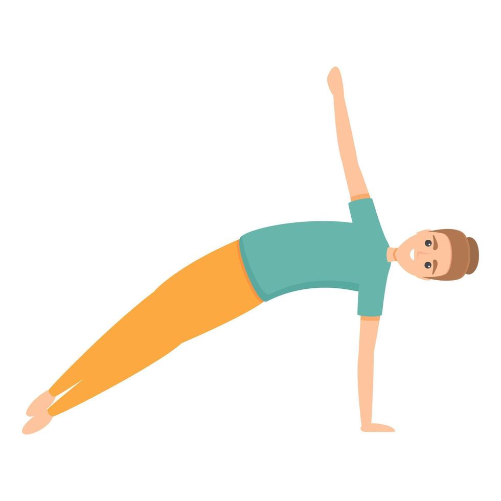 Pilates flexible icon, cartoon style vector