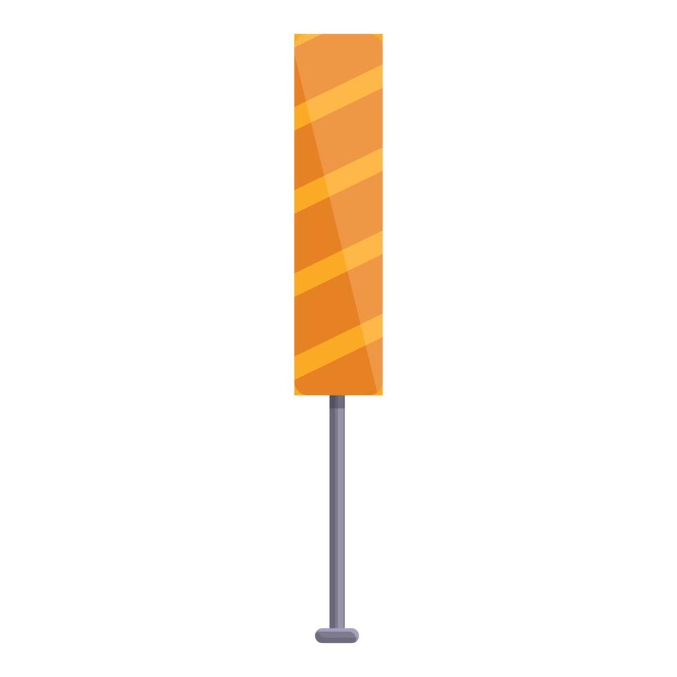 Highway construction attention icon, cartoon style vector