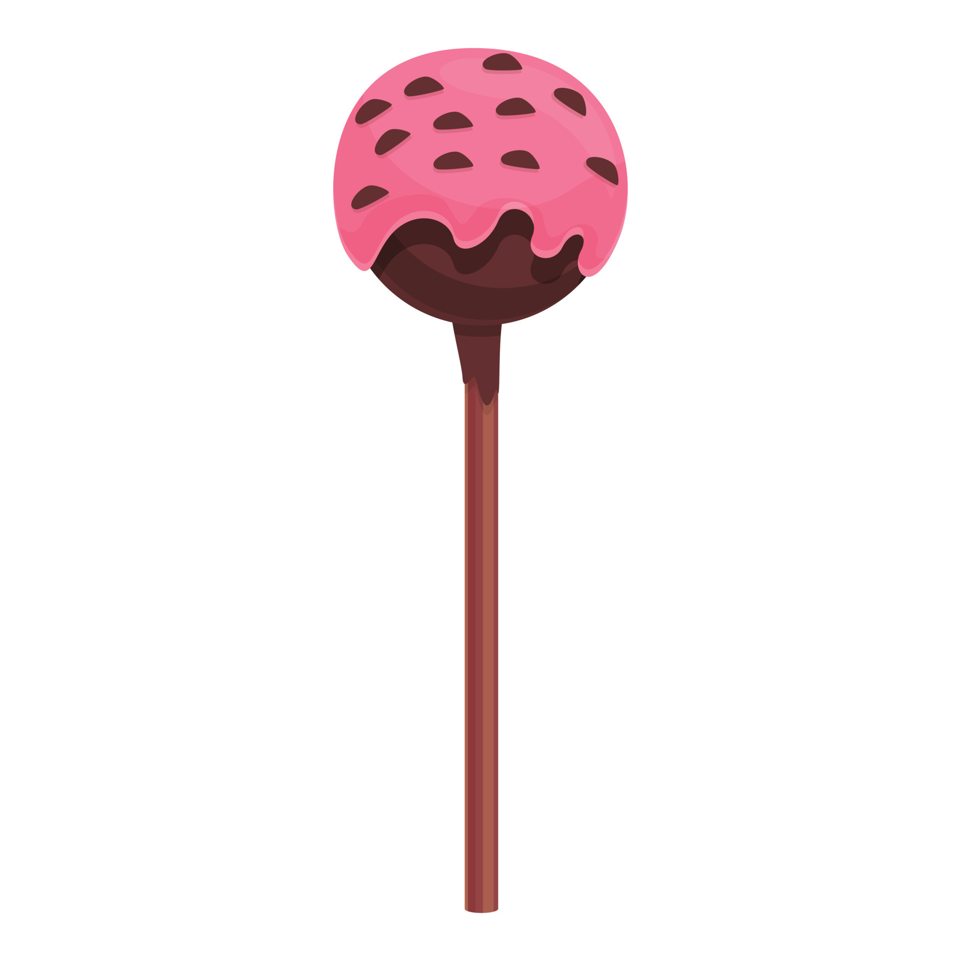Pink choco cake pop icon cartoon vector. Candy chocolate 14351871