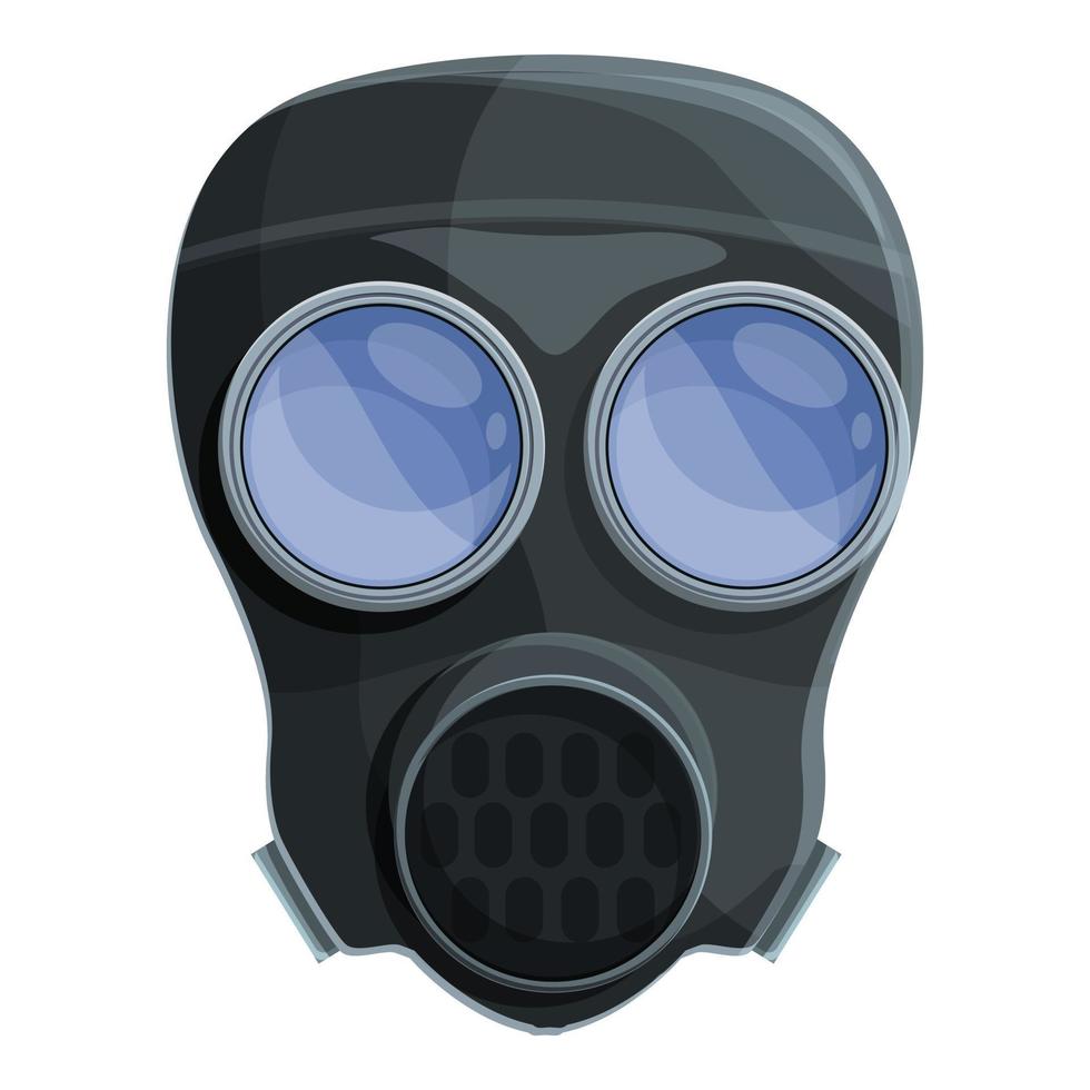 Extreme gas mask icon, cartoon style vector