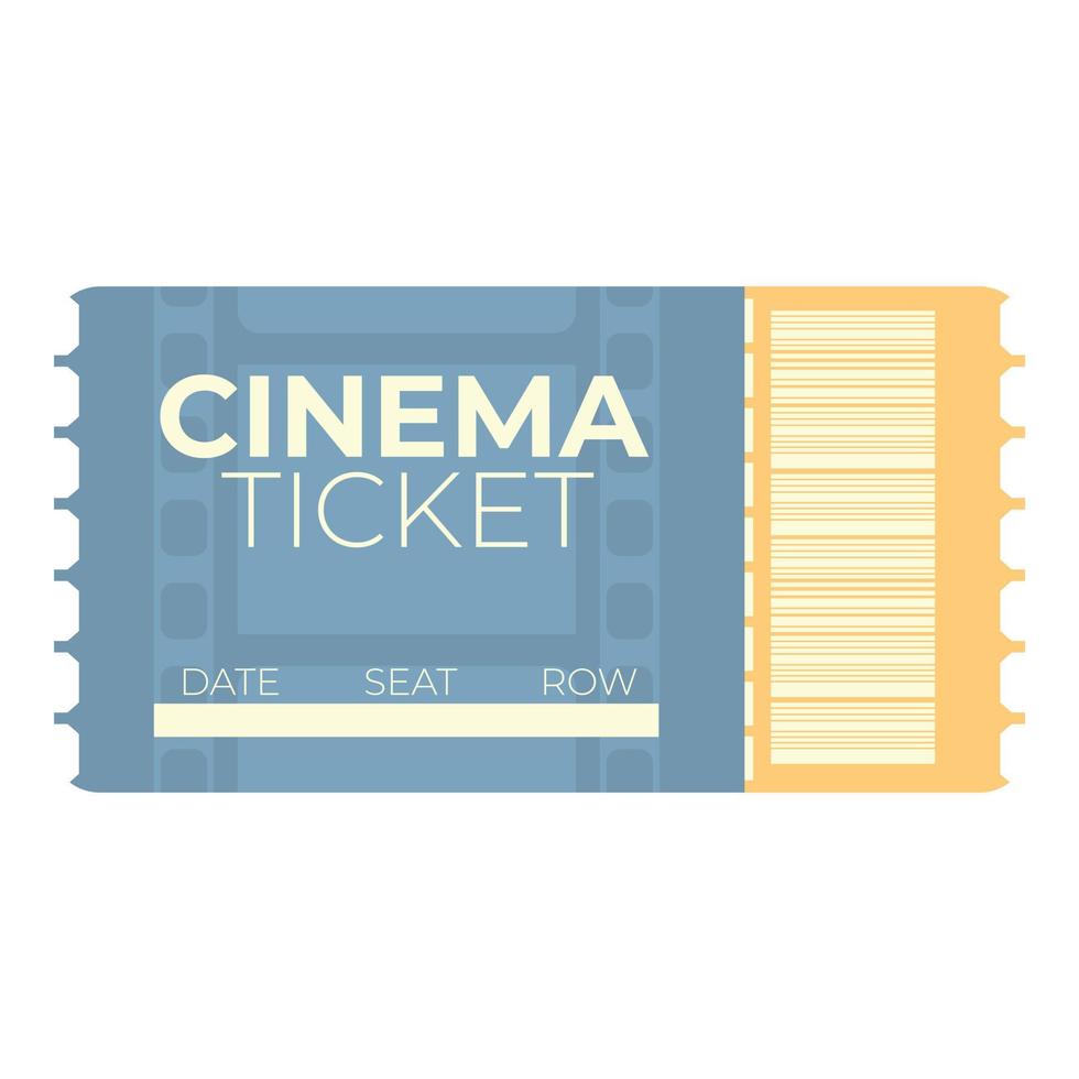 Cinema coupon icon cartoon vector. Movie ticket vector