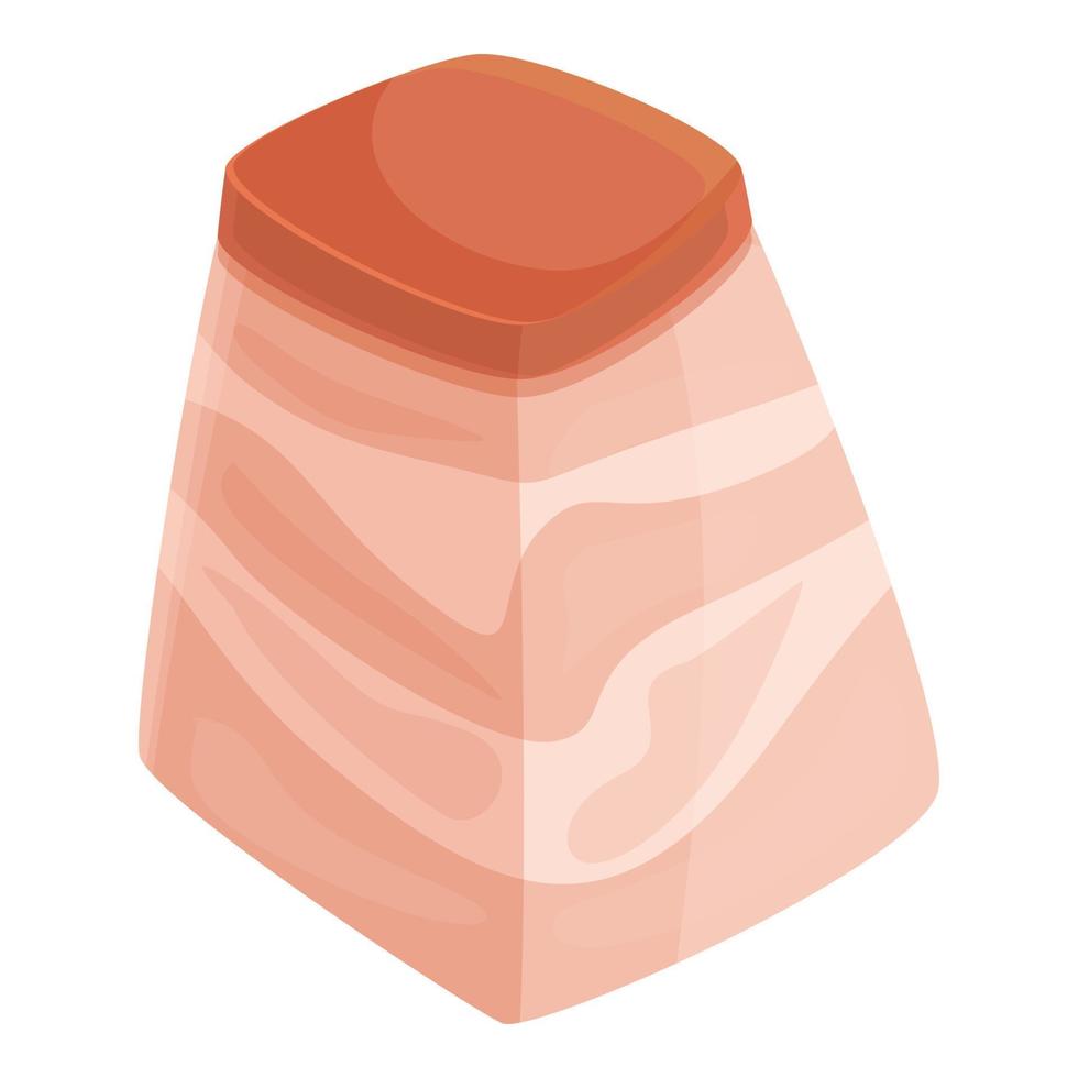 Chop meat icon cartoon vector. Lard steak vector