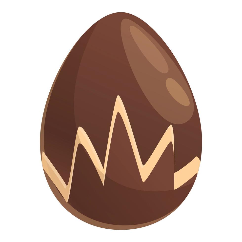 vector de dibujos animados de icono de huevo de chocolate crack. dulces de pascua