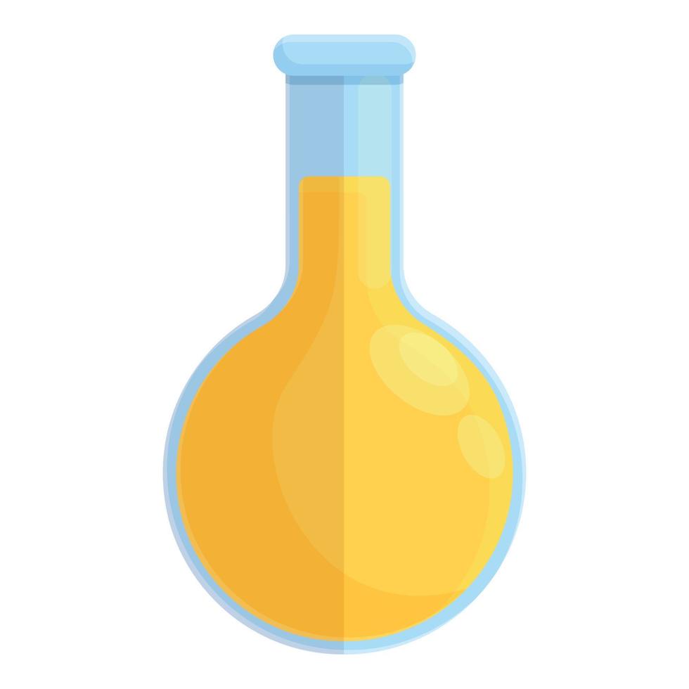 Chemistry flask icon cartoon vector. Research lab vector