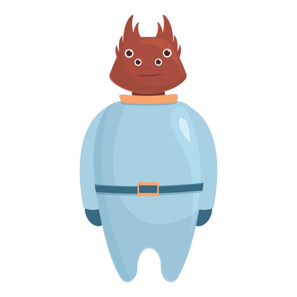 Alien creature icon cartoon vector. Cute ufo vector