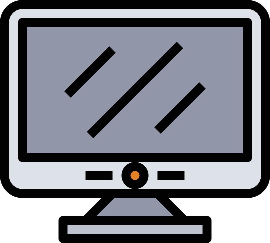 display screen resolution computer accessory - filled outline icon vector