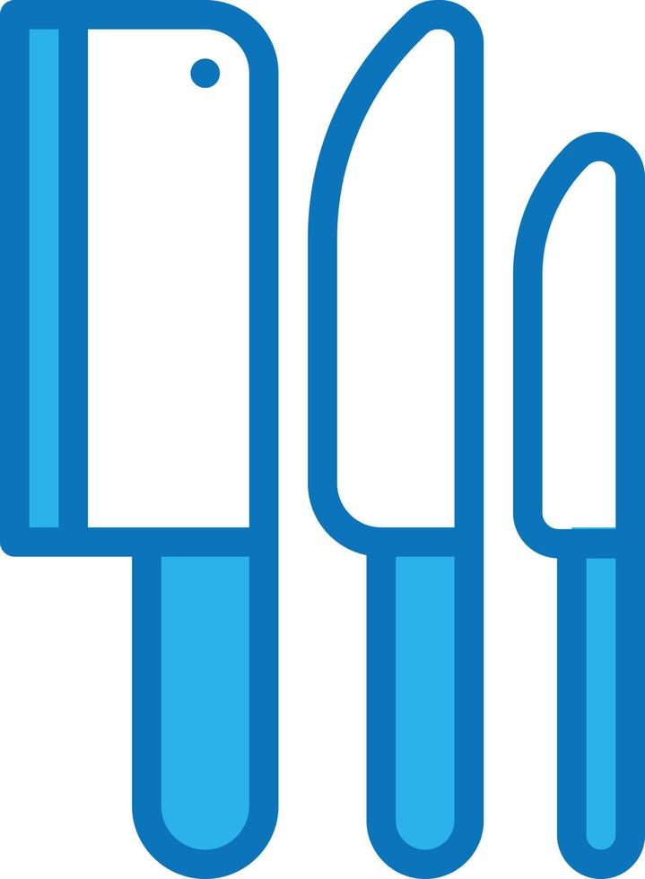 knife knives chop prepare kitchen - blue icon vector