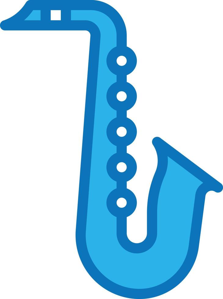 saxophone music musical instrument - blue icon vector