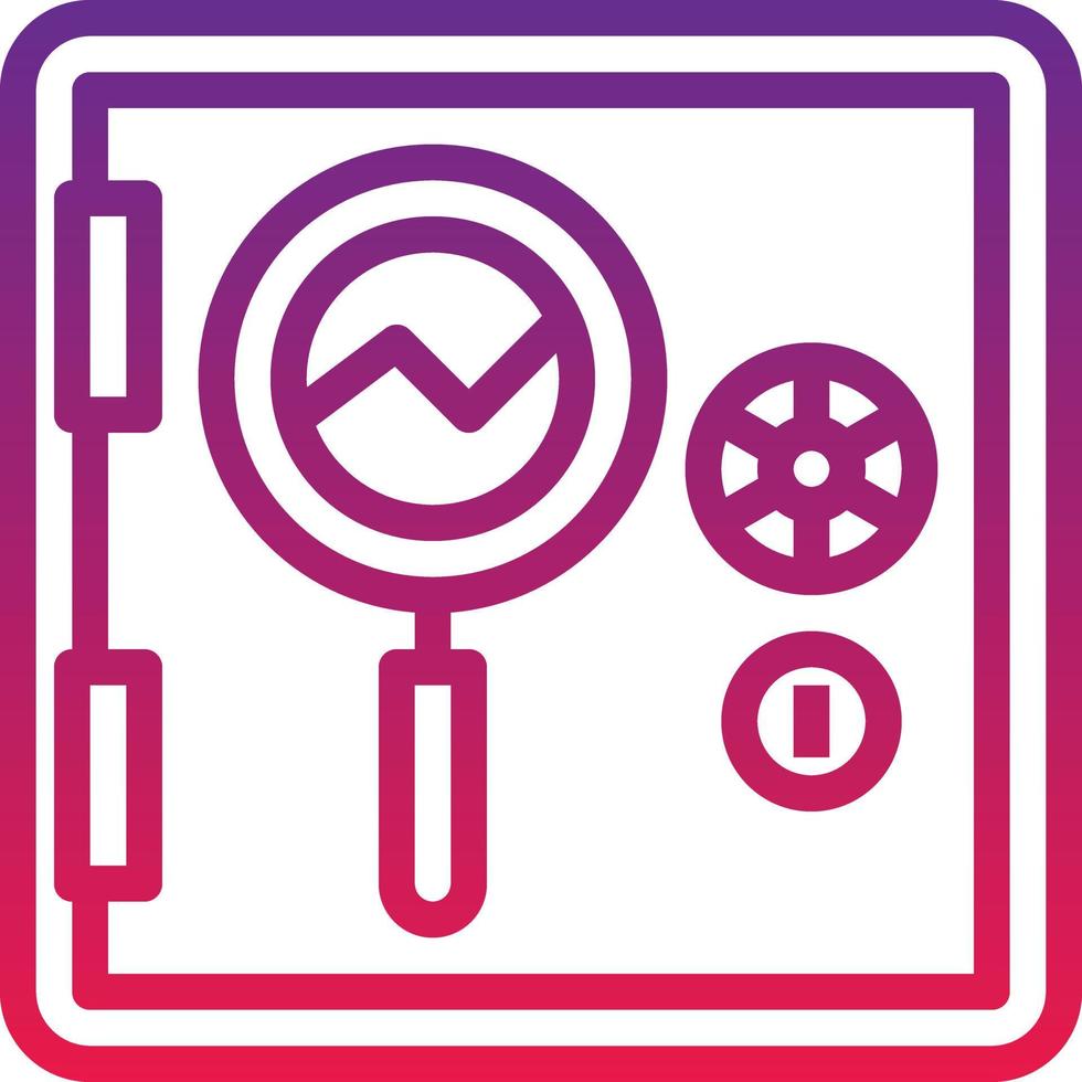 value safe box safety keyword seo - gradient icon vector