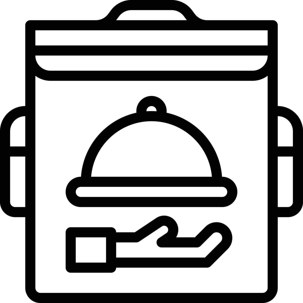 bolsa comida servir comida entrega - icono de contorno vector