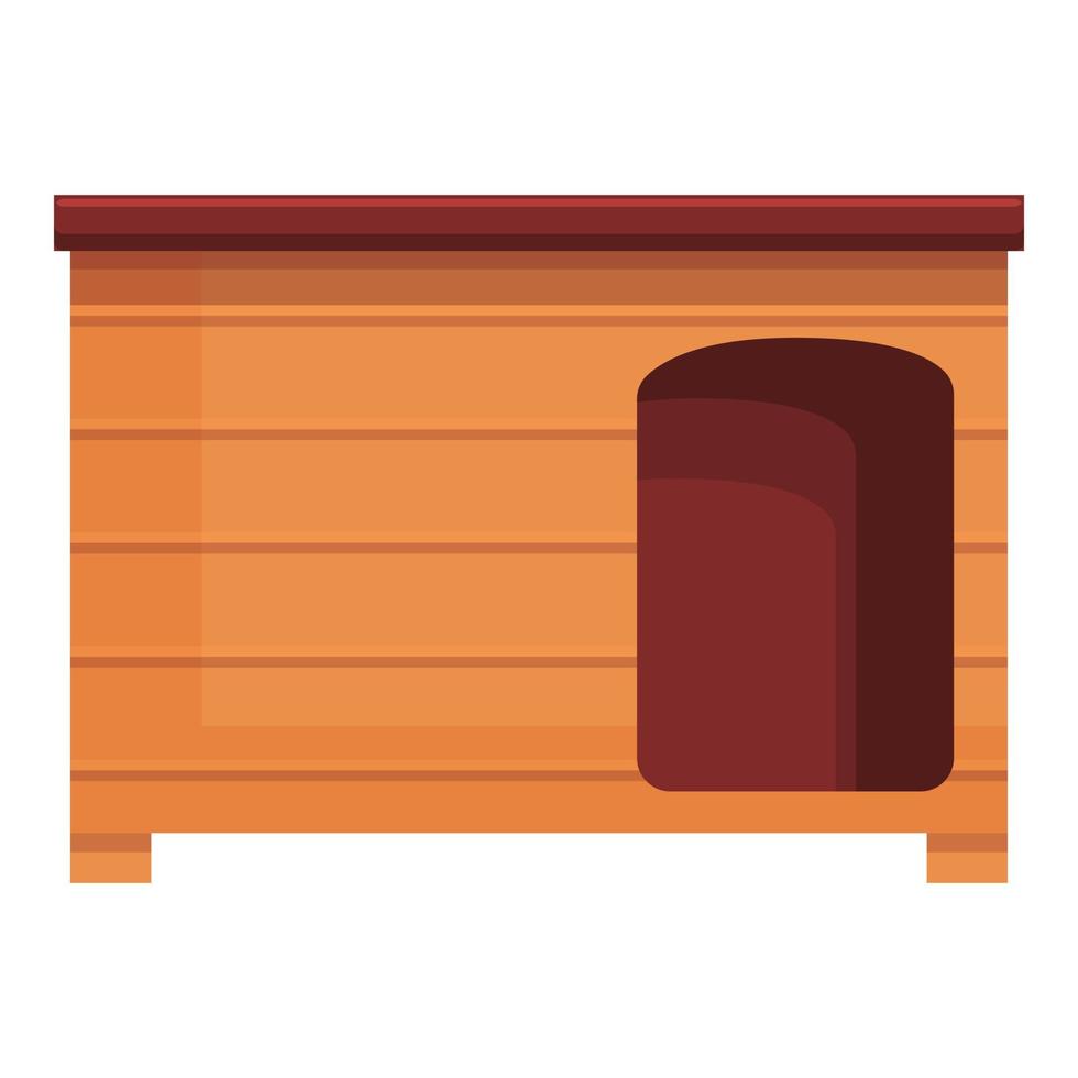 Large dog kennel icon cartoon vector. Puppy doghouse vector