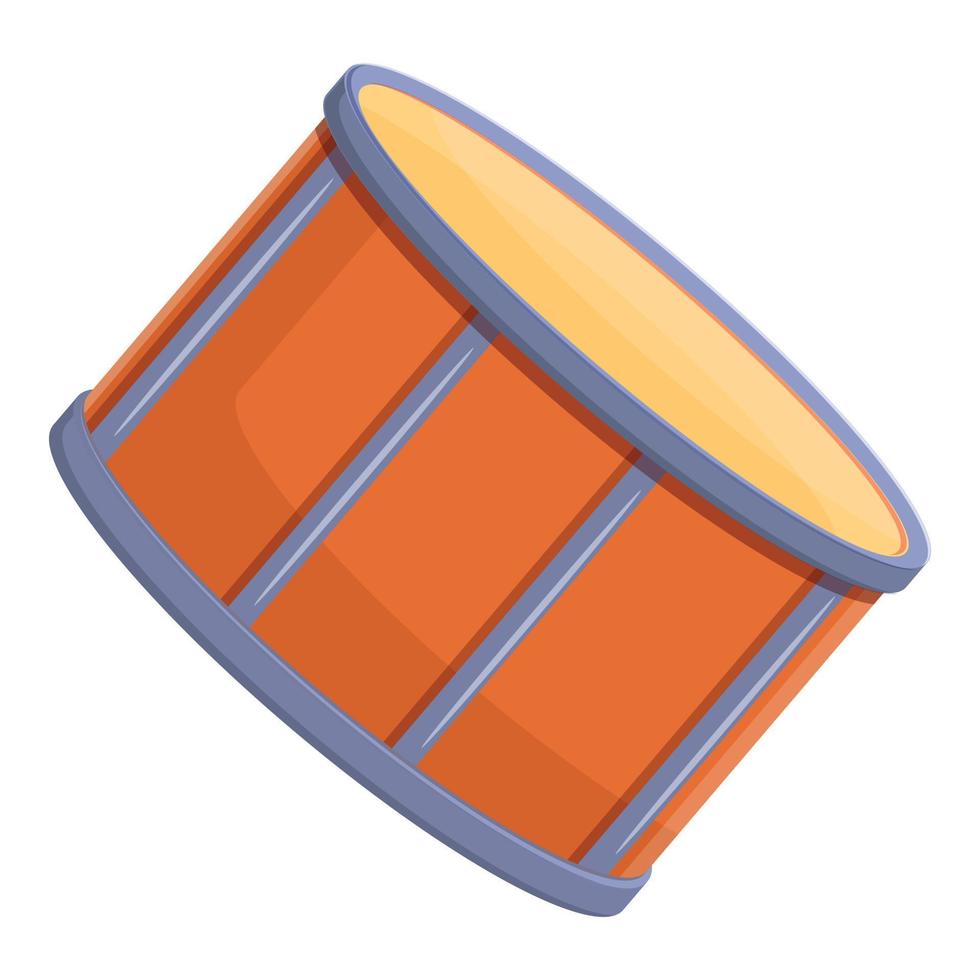 Drum tribal icon, cartoon style vector