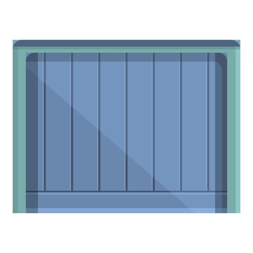 Automatic gate system icon, cartoon and flat style vector