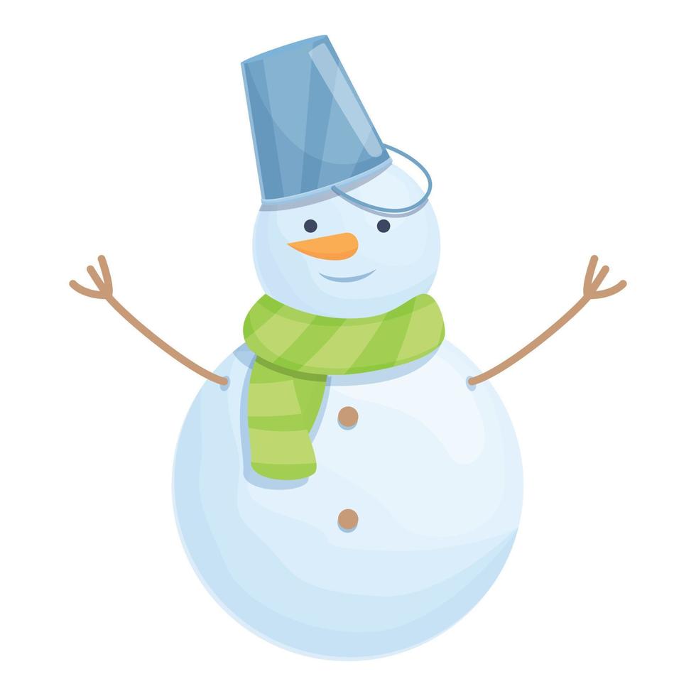 Garden snow man icon cartoon vector. Cute xmas man vector