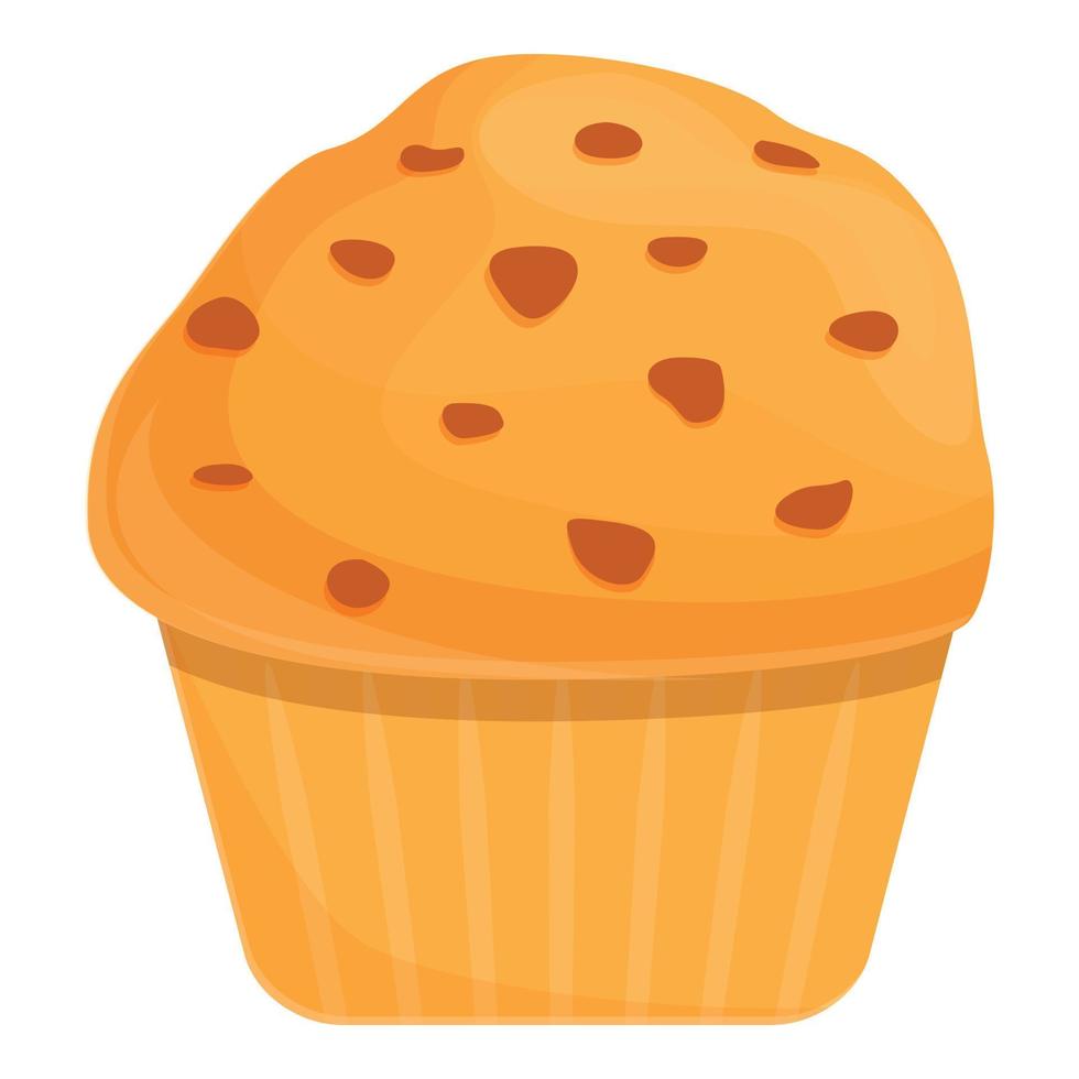 icono de muffin, dibujos animados y estilo plano vector