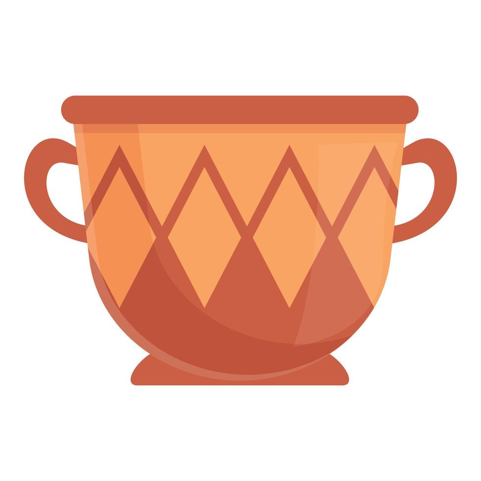 Amphora style icon, cartoon style vector