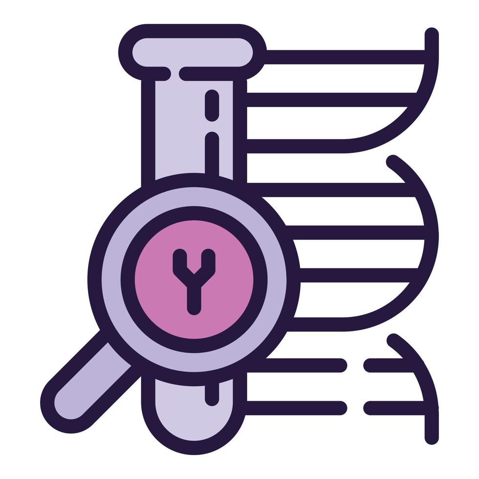 Y lab test tube icon outline vector. Genetic editing vector