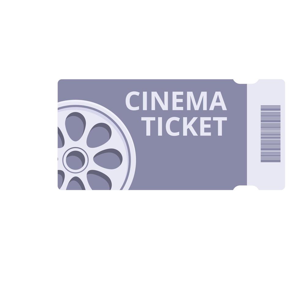 Old cinema ticket icon cartoon vector. Movie film vector