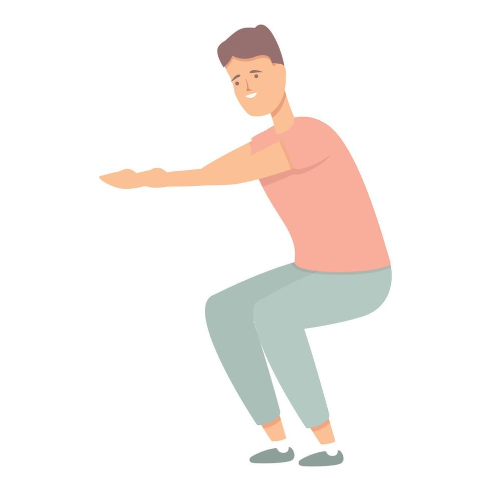 Training exercise icon cartoon vector. Sport kid vector