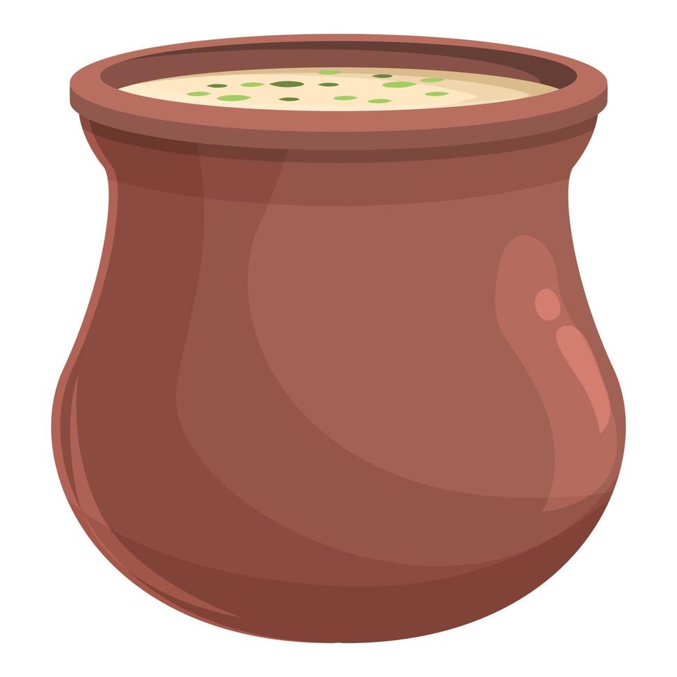 vector de dibujos animados de icono de sopa de tazón. salsa de cena