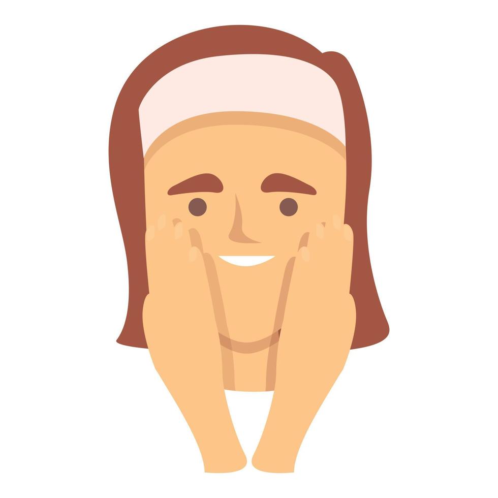 Modern face massage icon cartoon vector. Serum skin vector