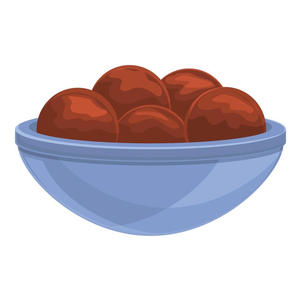 Turkish falafel icon, cartoon style vector