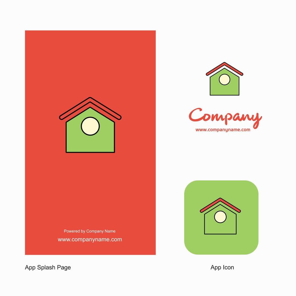 Dog house Company Logo App Icon and Splash Page Design Creative Business App Design Elements vector