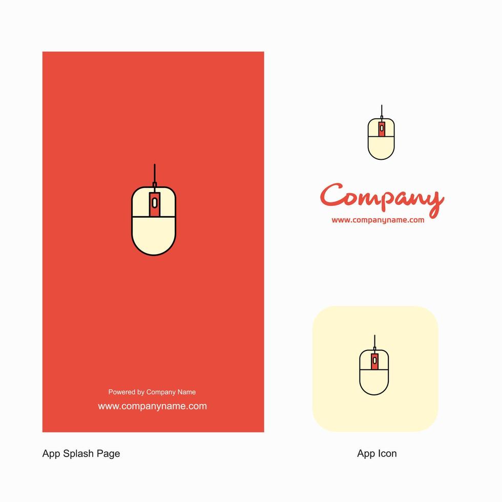 Mouse Company Logo App Icon and Splash Page Design Creative Business App Design Elements vector